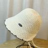 Woven Bucket Hat Acrylic Fiber Fisherman Hat Fashion Beach Sun Hat  for Women
