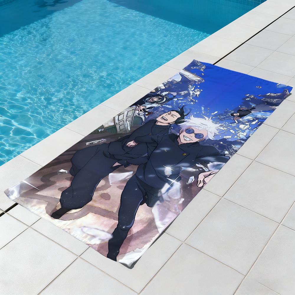 J-jujutsu-u anime gojo Towel Large Quick-Drying Microfiber soft K-kaisen-n Beach Towel for Travel Fitness Sauna Bathing Camping