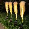 LED Solar Simulation Reed Fiber Optic Lamp, Outdoor Waterproof Lawn and Courtyard Decoration Lamp