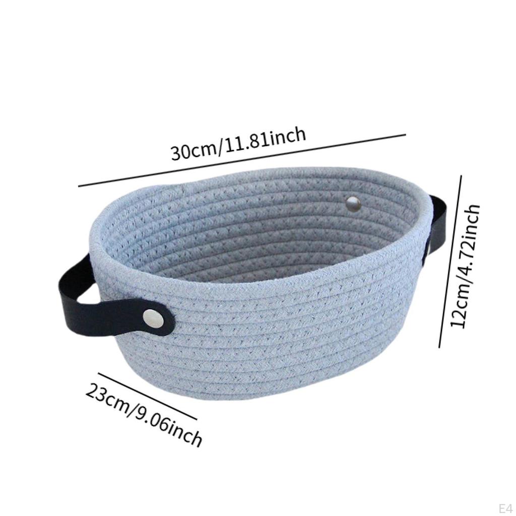 Small Storage Basket Shelf Organizer Multipurpose for Organizing Desktop Sundries Woven