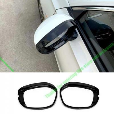 For Honda Civic 2016-2021 Glossy Black Rear View Mirror Rain Eyebrow Trim 2X