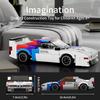 Klocki konstrukcyjne samochodu wyścigowego Speed Champion, Klocki konstrukcyjne M1, Zabawka konstrukcyjna z gablotą, Model samochodu (363 sztuki)