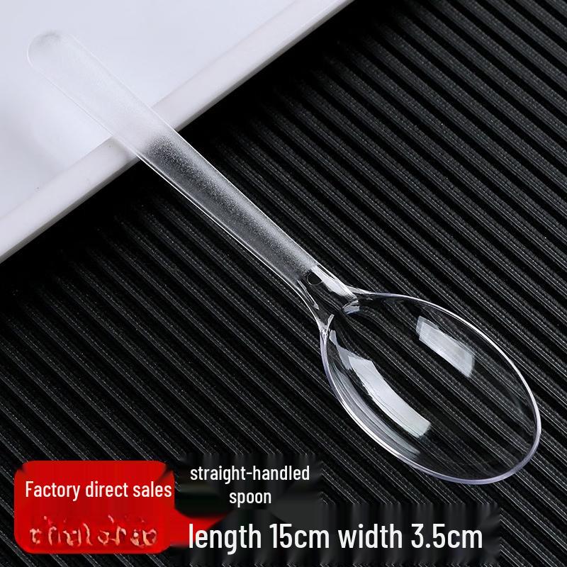 

Disposable Plastic Spoons, 15cm Straight Handle, Individually Wrapped