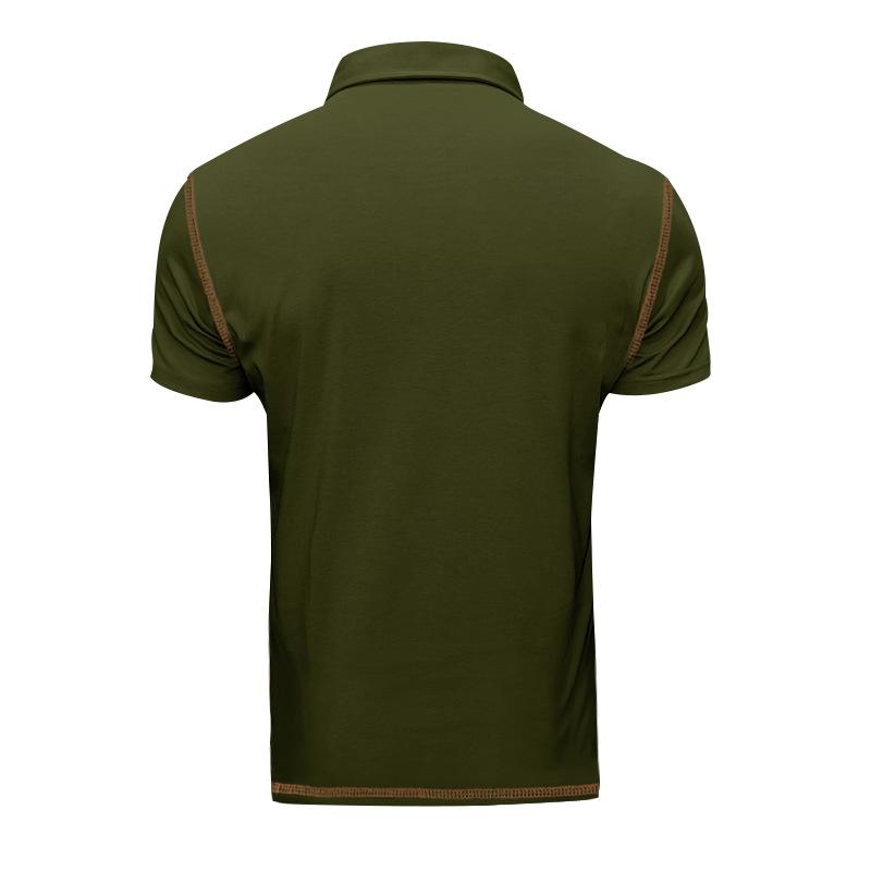 Sommar Herr Kortärmad Pikétröja Stilfull Herr Pikétröja Topp Femrandig Piké Herr T-shirt
