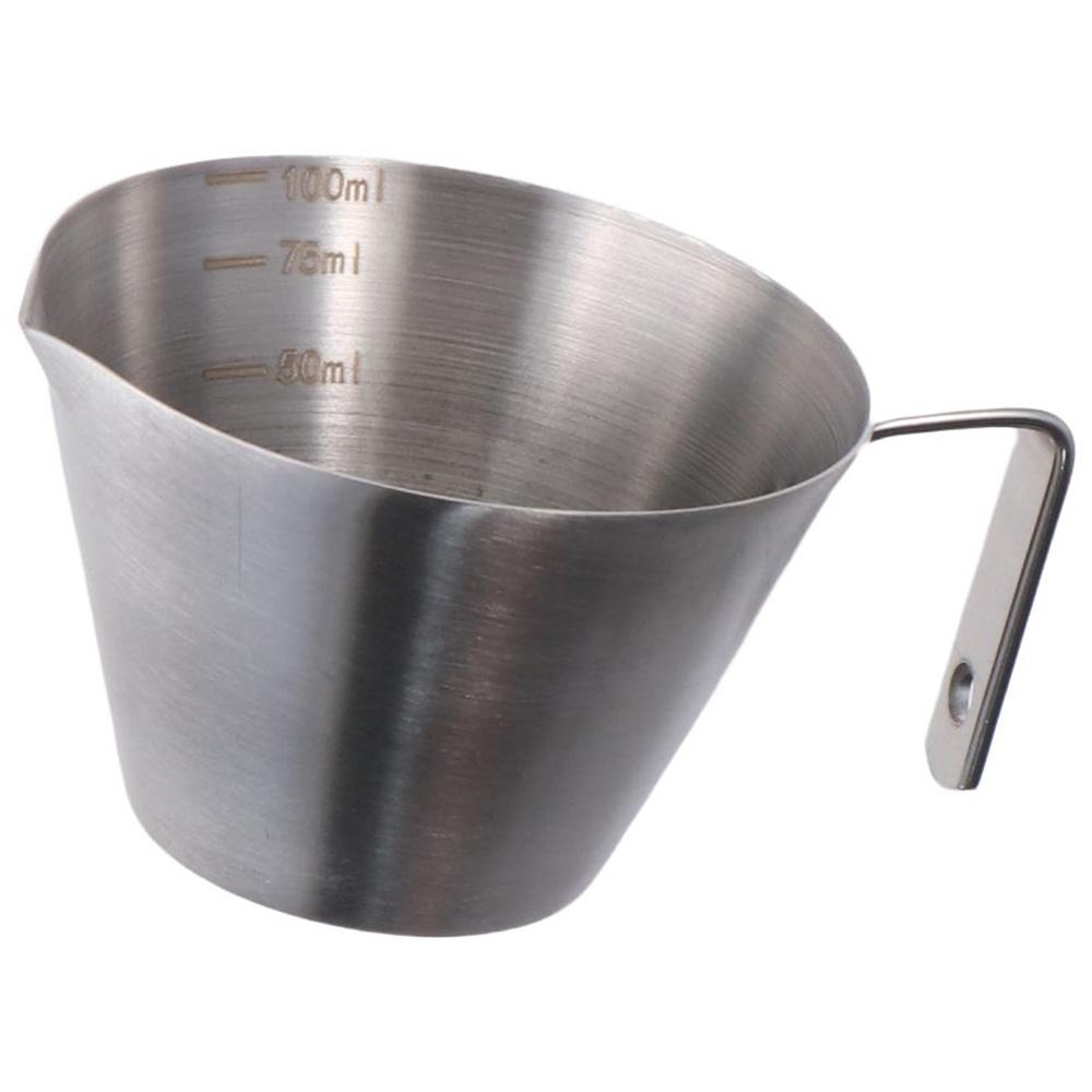 1/2pcs 100ml Espresso Shot Cups Silver Coffee Liquid Cup Cleanable Measuring Cup  Coffee