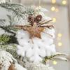 White Foam Christmas Ball Ornaments Xmas Tree Hanging Snowflake Bell Pendants Navidad Home Party Decorations 2025 New Year Gifts