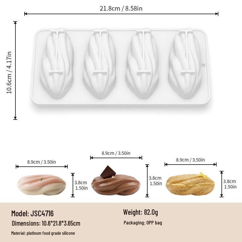 Fruit & Nut-Shaped Silicone Mold for Mousse and Cake Baking