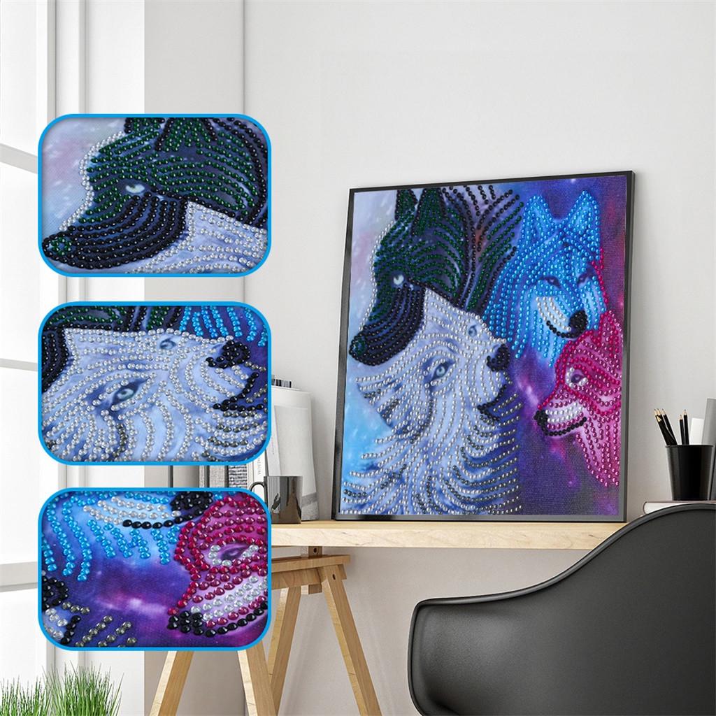 Buy DIY 5D Partial Drill Cross Stitch Kits Crystal Special Shaped ...