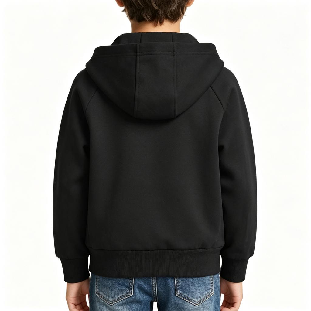 Kids Zip Up Hoodie for Boys Girls, Color Long Sleeve Hooded Sweatshirt with Pockets, Loose Fit Casual Jacket