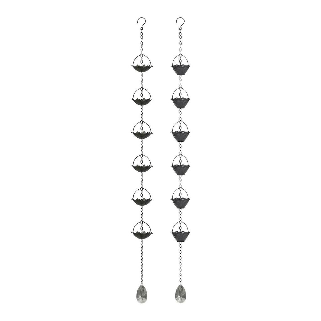 Rain Chains Gazebos Display Outside Collector Cup Awnings Backyard Home Divert Water Rain Catcher Chain Replacement Downspout