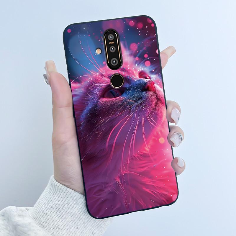 Urocze Etui Na Nokia 8.1 plus/NOKIA X71/Nokia 8/Nokia 8 Sirocco Etui Z Nadrukiem Pokrowiec Ochronny Miękki Silikon Kreskówkowe Etui Na Telefon