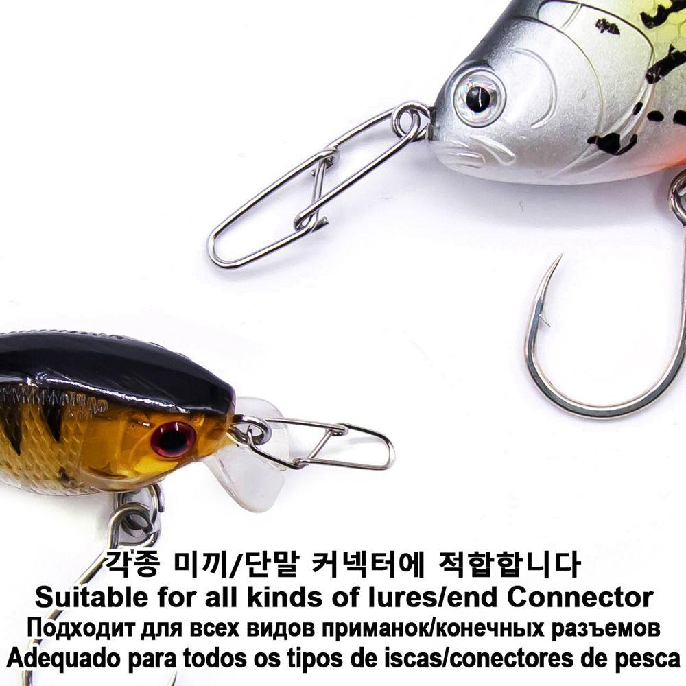 100PCS Not Damaging Fishing Line Fishing Swivel Snap Fishing Lure Connector Ocean Sea Boat
