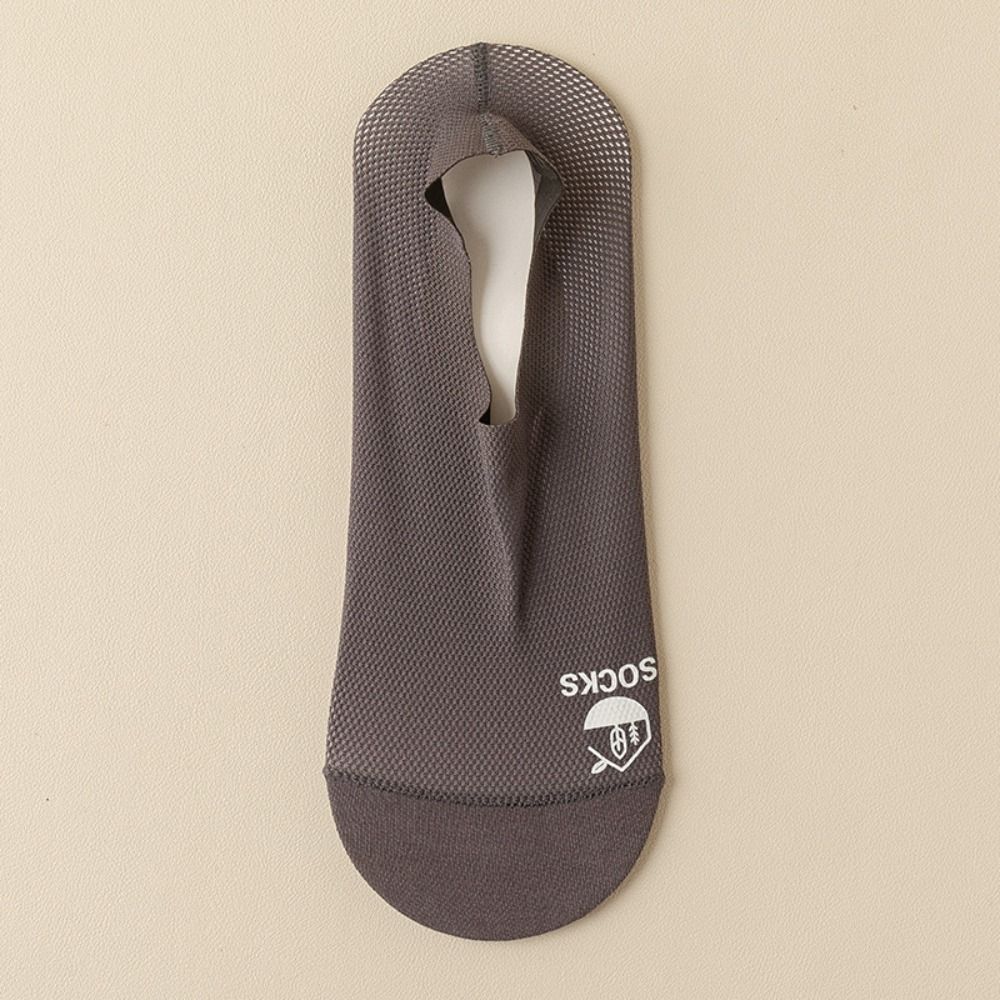 

Модные Простые Дышащие Удобные Невидимые Мужские Носки Однотонные Носки-Следки Сетчатые Носки серый