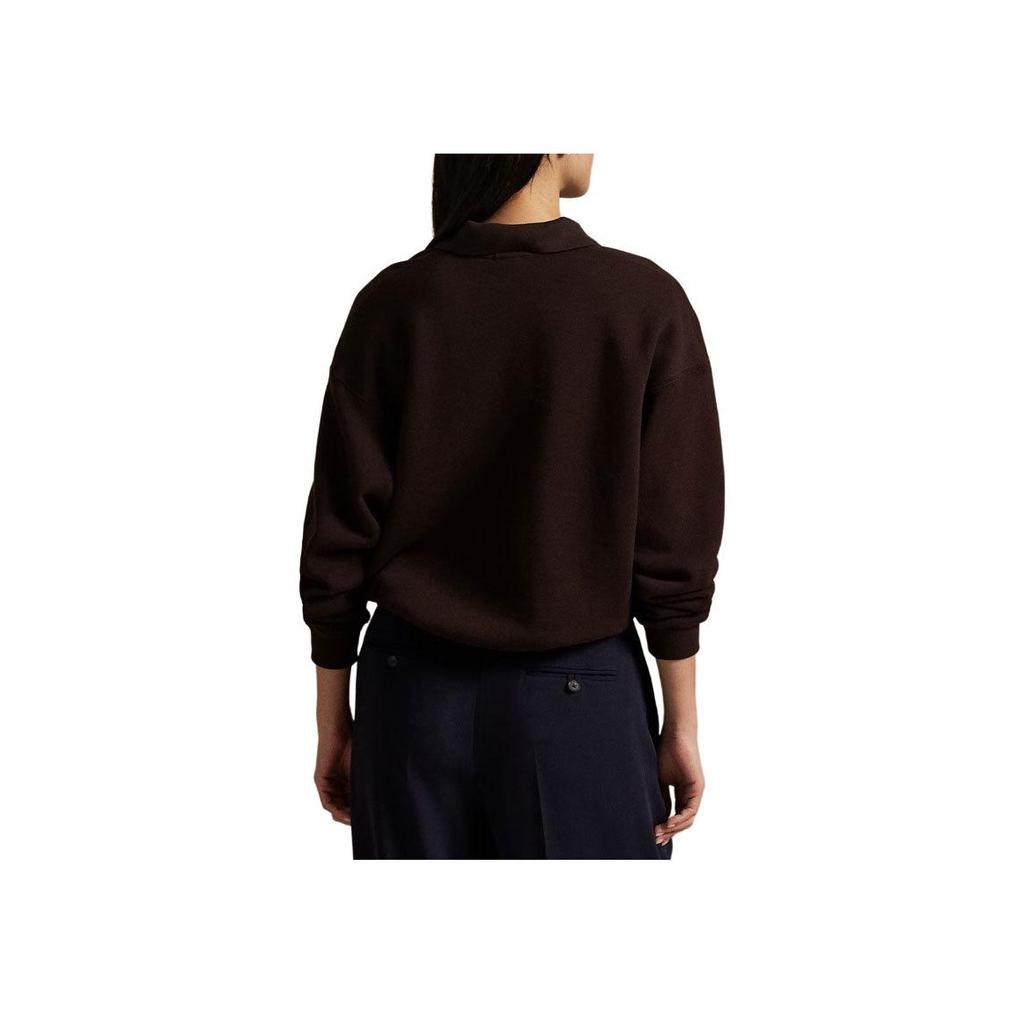 Polo Ralph Lauren Long Sleeve Fleece Pullover Polo Shirt Women Tops 211947966-009