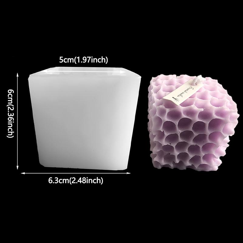 Geometry Honeycomb Candle Silicone Mold Square Beehive Soap Resin Plaster Mould Flower Cylinder Making Home Decor Gift