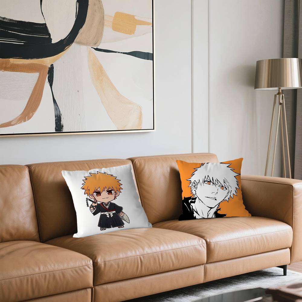Kurosaki Ichigo Personalized Picture Text Home Decorative Pillows Household Gifts 45x45cm