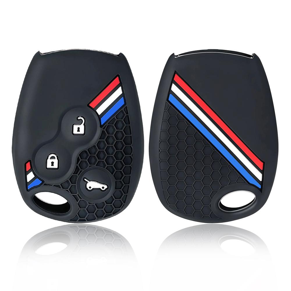 Silicone Car Key Case For Renault Trafic Clio Duster Logan Dacia Logan Duster Sandero For Nissan Terrano Almera Key Caps Shell
