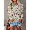 Womens Loose Fit Long Sleeve Round Neck Tee With 3D Peacock Cat Print - Milk Silk Fabric 2025 Casual Top