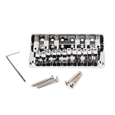 Metal Fixed Hardtail Saddle Bridge for 6 String Electric Guitar Accessories
