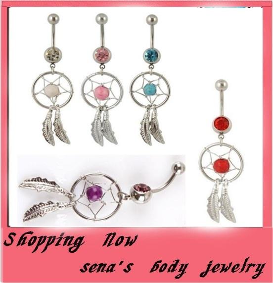 Trendy Belly Button Rings Dream Catcher Piercing Navel Fashion Women Helix Piercing Umbigo Ombligo Se