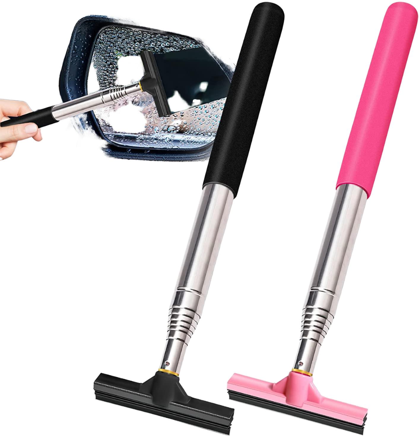 

2 шт. Телескопічний скребок для дзеркал заднього виду автомобіля, очищувач лобового скла, аксесуари для дзеркал, інструмент для видалення дощової води