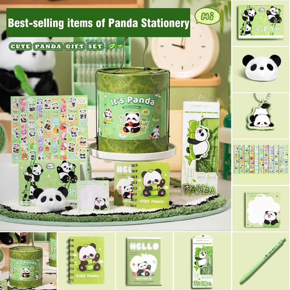 Panda Schreibwarenset Niedlicher Cartoon Schulbedarf Geschenkpackung Für Kinder Schüler Geburtstagsfeier Gastgeschenke Lern Schreibwerkzeuge