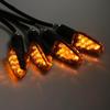1 Pair Universal Motorcycle LED Turn Signals Long Short Turn Signal Indicator Lights Blinkers Flashers Amber Color Accessories