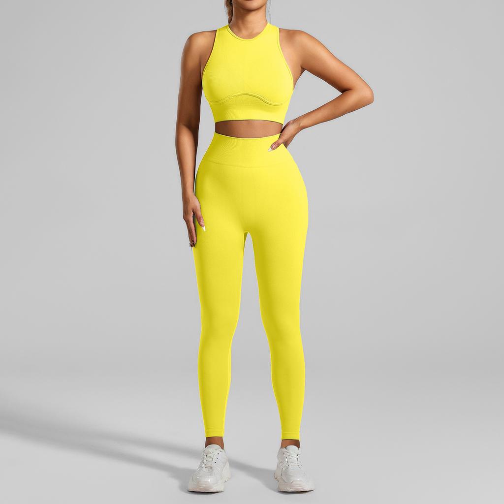 Versatile And Fashionable Women'S Clothing Spring And Summer Temperament Casual Sports Yoga Knitted Pants Set