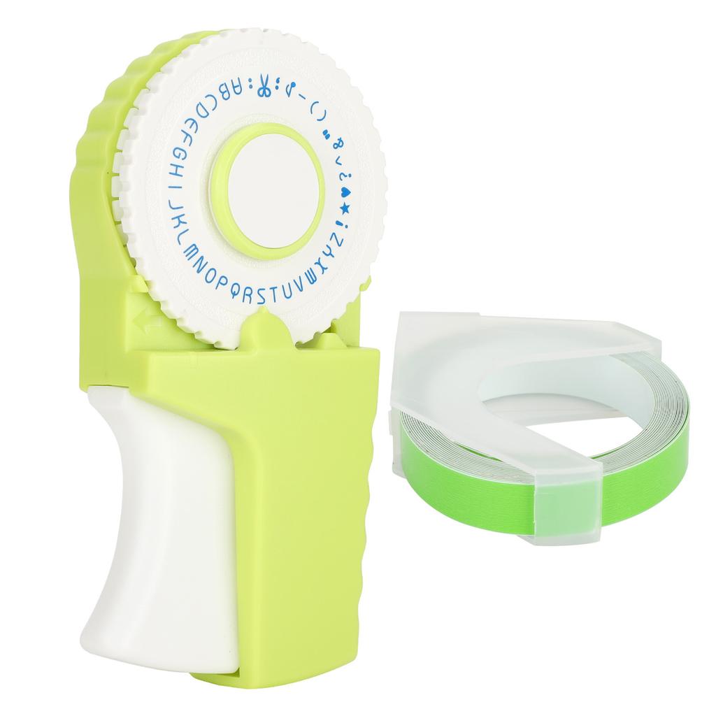 Embosser Manual Typewriter Handheld DIY Embossing Label Maker School Supplies Green