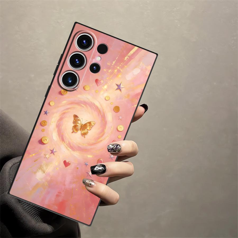 Simple Butterfly Pattern Funda Phone Cover Case for Samsung Galaxy S26 Ultra S10 S9 S20 Ultra S25 Plus S24 S23 Note 20 8 9 10