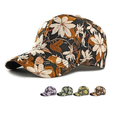 Spring Summer Printed Leaf Print Baseball Cap Women's Sunscreen Hat