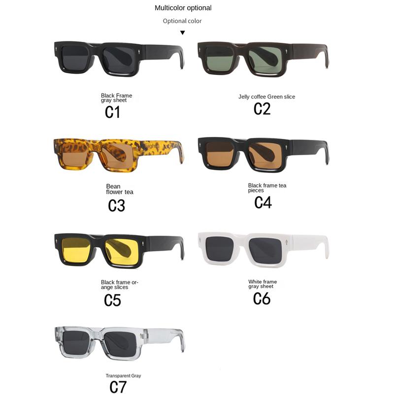 New Fashion Square Sunglasses Luxury Brand Designer Small Rectangle Sun Glasses for Women Men Outdoor Travel Eyewear