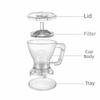 PC Pour Over Coffee Dripper Filter Paper Free Coffee Filter Cup Convenient Coffee Brewer Pot  Tea