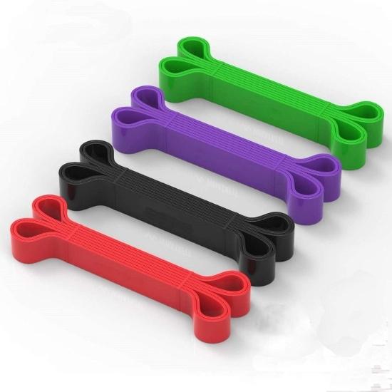 

KD Resistance Band Toning Tube with Door Anchor (15-50 lbs) Light, Medium, Heavy & E Heavy for Exercise Home Workout Weight Loss (Set of 4)