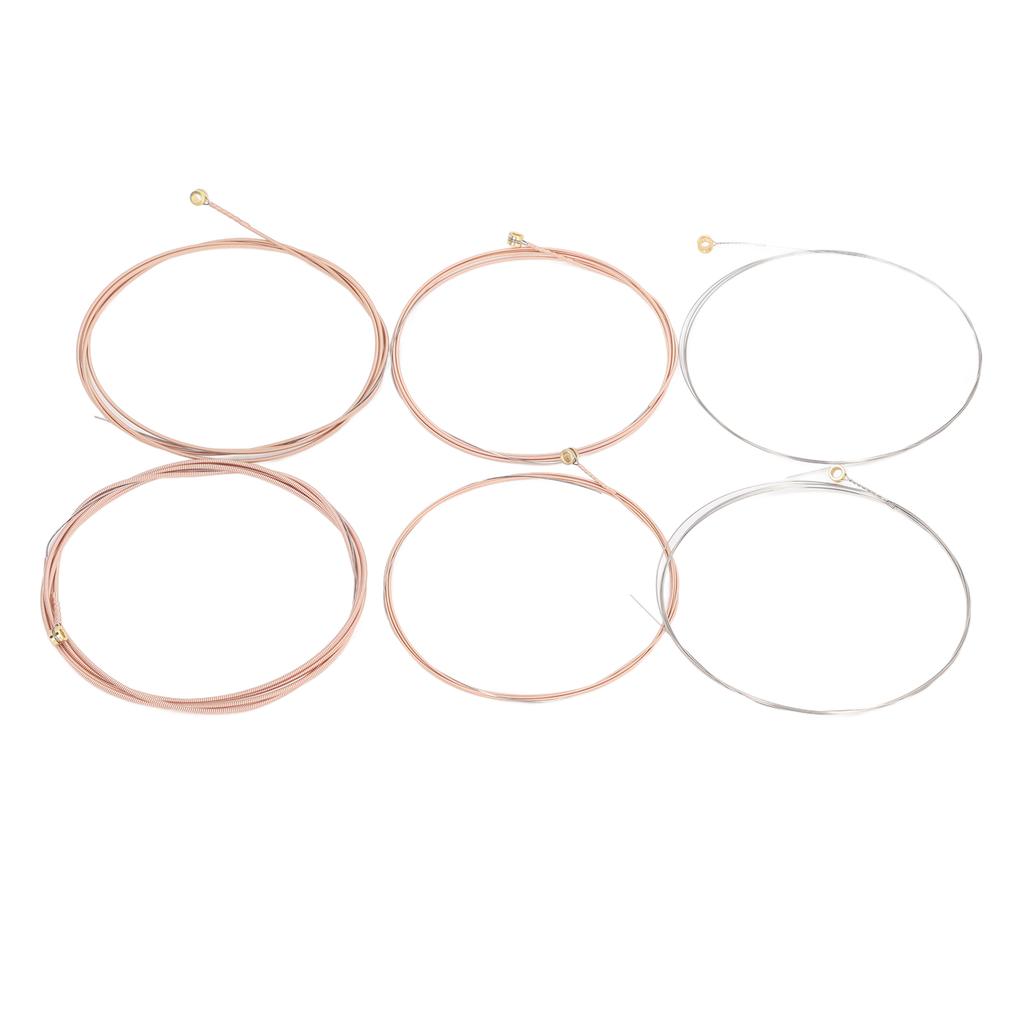 6 Pcs Acoustic Guitar Strings 11‑52 Gauge Warm Rich Tone High Carbon Steel Core Phosphor Bronze Guitar String Set