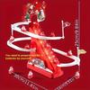 5PCS Christmas Gift Santa Claus Toys Assembled Track Automatic Climbing Stairs Lights Music Game Set Children's Educational Toys