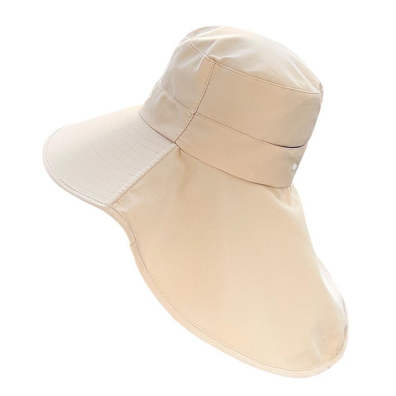 Sun Protection Hat Women'S Summer Shawl Neck Protection Integrated Hat Uv Protection Bucket Hat Cycling Big Brim Sun Hat