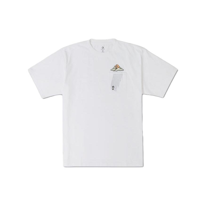 Converse Novelty Cloud Pocket Tee Asia Sizing White Men s 10025038-102 XXL