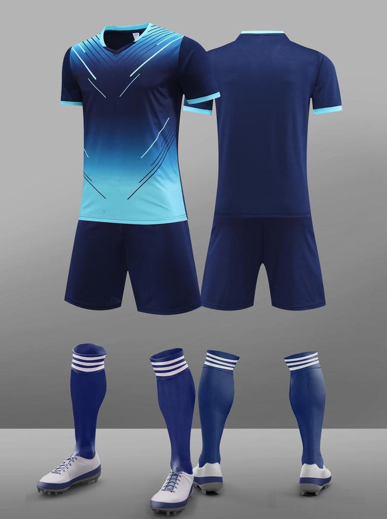 Fußball-Trikotset, Trainingsanzüge für Herren und Damen, Kurzarm, Schnelltrocknend, Für Schüler, Kinder-Fußballuniformen, Sport Grundschule S