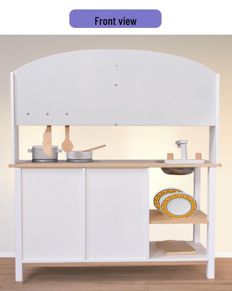 Wooden Play Kitchen Set for Kids: Pretend Cooking Toys for Boys and Girls