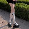 Sweet Lace Patchwork Calf Socks Lolita Bow White Cutewomen Mid-Tube Socks