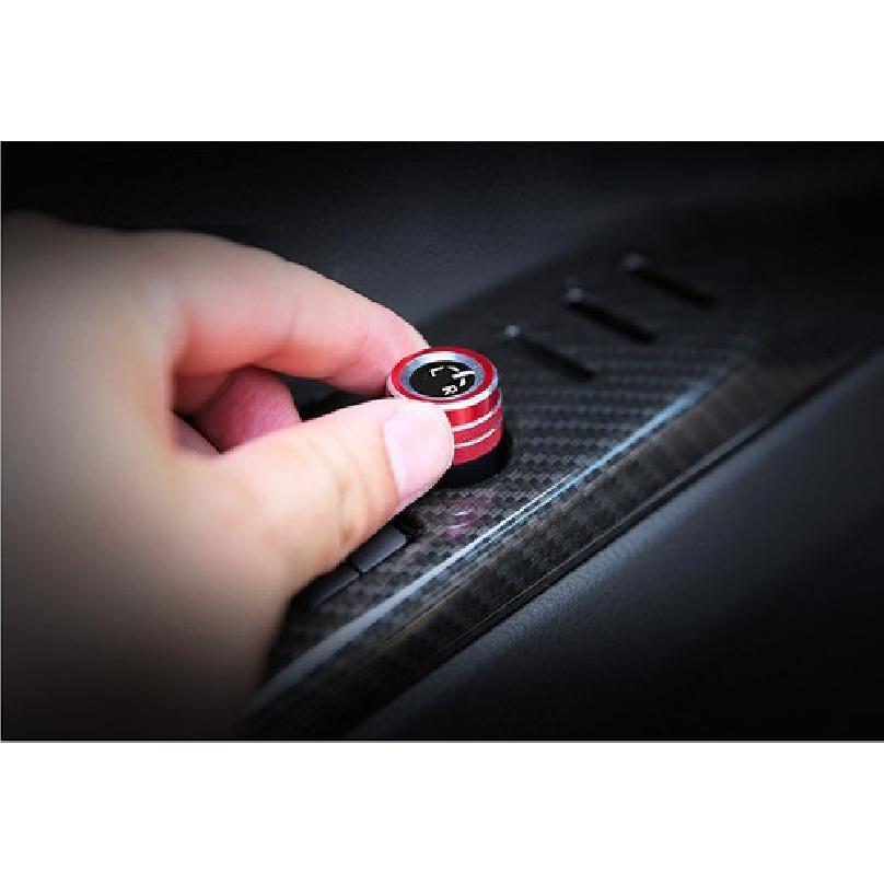 Rote Aluminium-Spiegelverstellknopf-Abdeckung für Corolla Cross