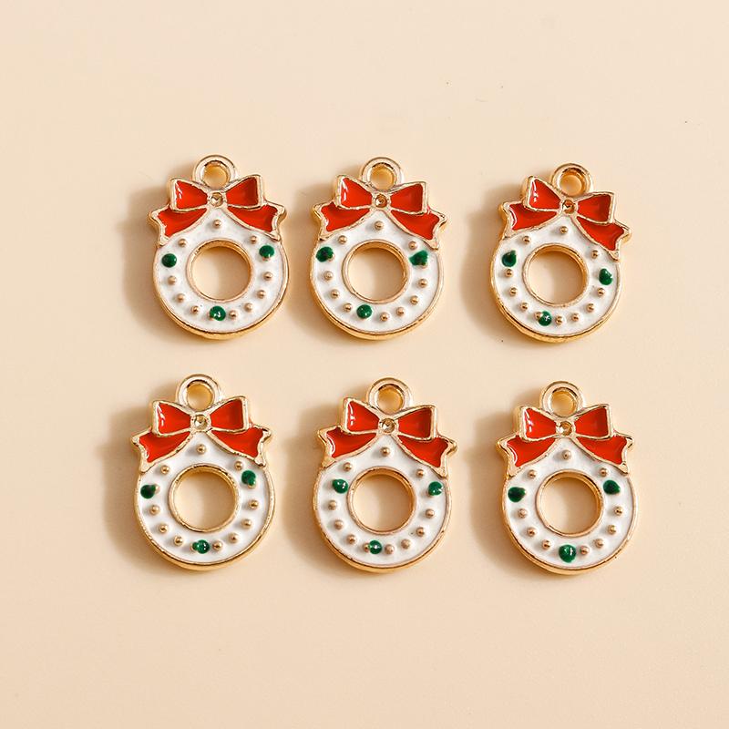 10pcs 16*21mm Enamel Christmas Bell Charms DIY for Bracelets Pendants Earrings Making Creative Gift Charms Jewelry Accessories