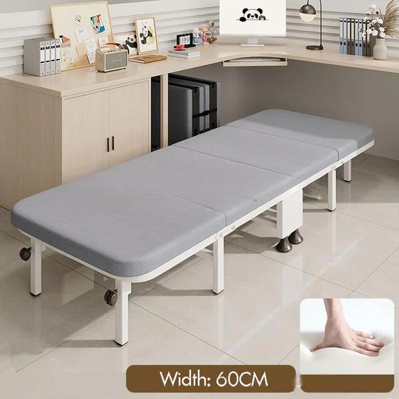 Heavy-Duty Portable Metal Bottom Frame Foldableing Bed,Lunch Bed,Ideal for Napping and Relaxation,Office Comfort,Space Saving