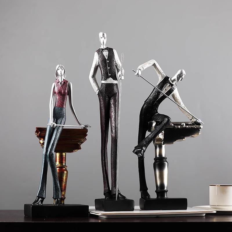 Modern Golf Character Resin Figurines Decoration Items Home Room Desktop Sculpture Crafts Office Study Table Statue Accessories