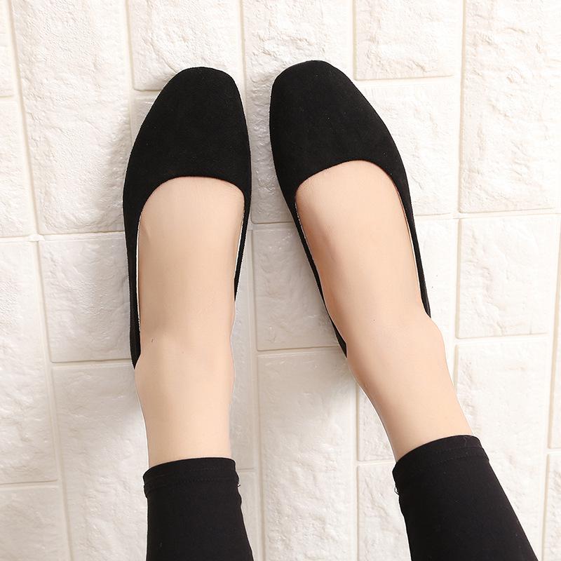 Women Spring Autumn Candy Color Flat Shoes Round Toe Suede Loafers Slip On Women's Office Work Casual Shoes Size 43 WSH3606