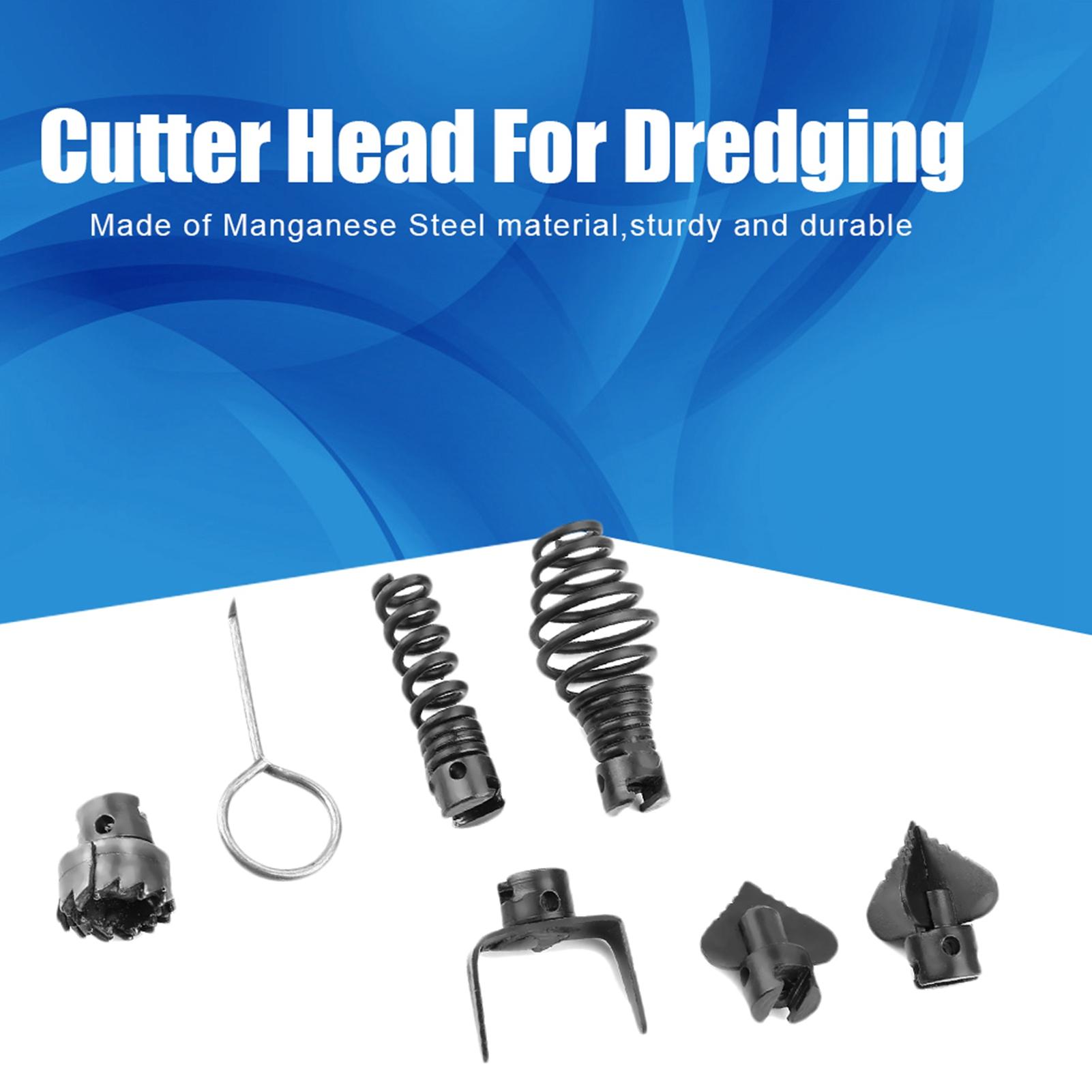 7Pcs 16mm Manganese Steel Drain Cleaner Pipeline Dredging Machine Cutting Head