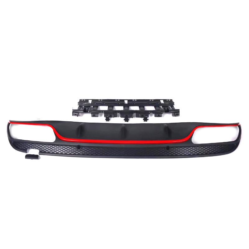 Mercedes-Benz C-Class W205 Quad Black Square Carbon Fiber Exhaust Tip