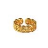 Women's Exquisite Zircon Copper Coin Ring: Fashionable, Luxurious, Versatile, Open-Design.
