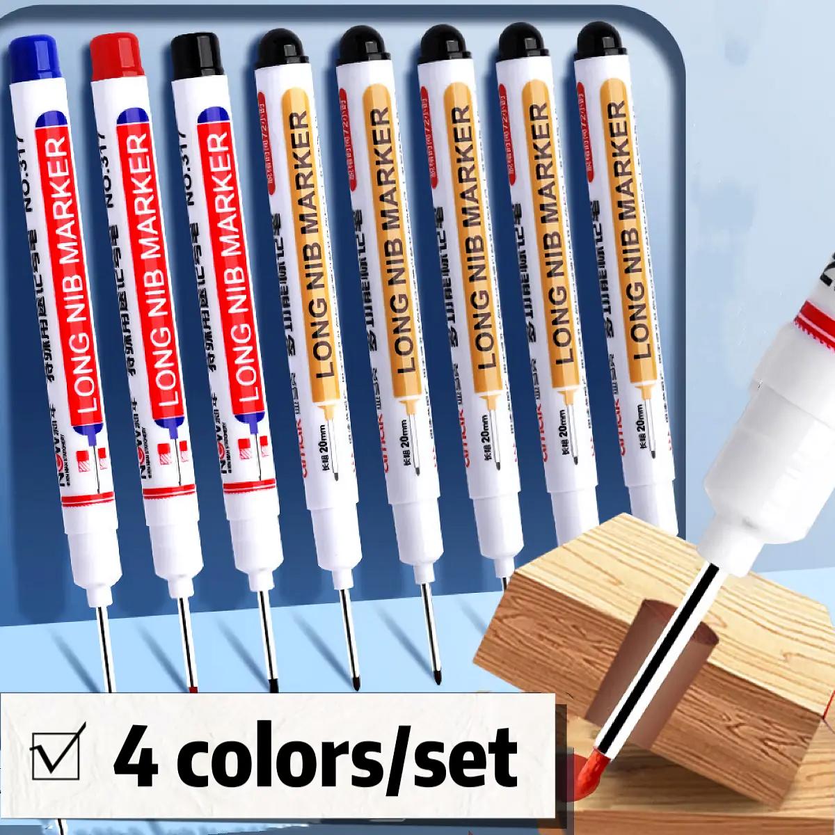 

Long-Tip Permanent Marker Pens, Precision Marking Tools, Ideal For DIY Projects, Professional Use, Waterproof, Quick Dry